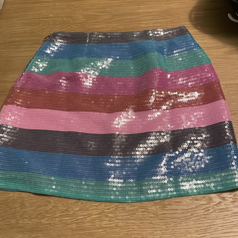 Multicolor Sequin Mini Skirt - Picture 4 of 5